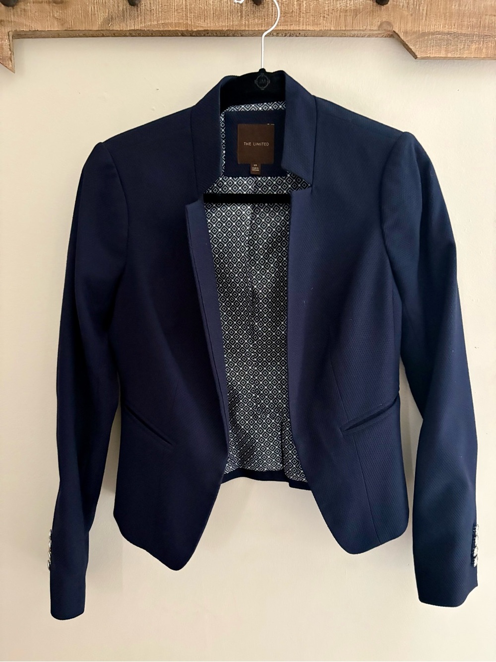 The Limited Navy Open-Front Women's Blazer